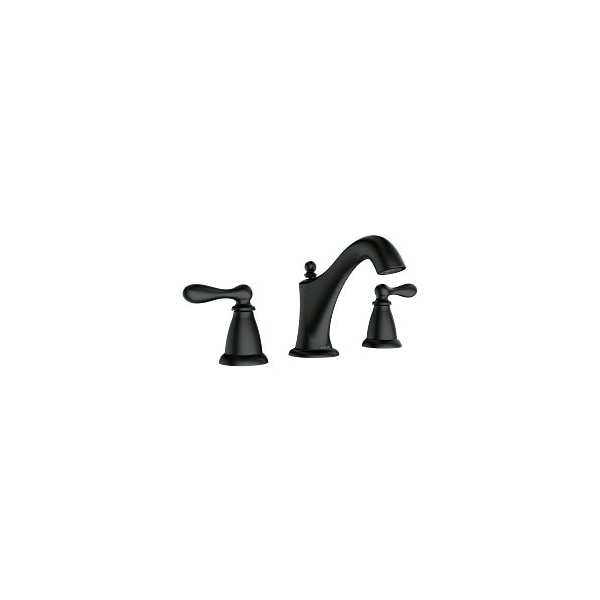 Caldwell Two-Handle High Arc Bathroom Faucet in Matte Black